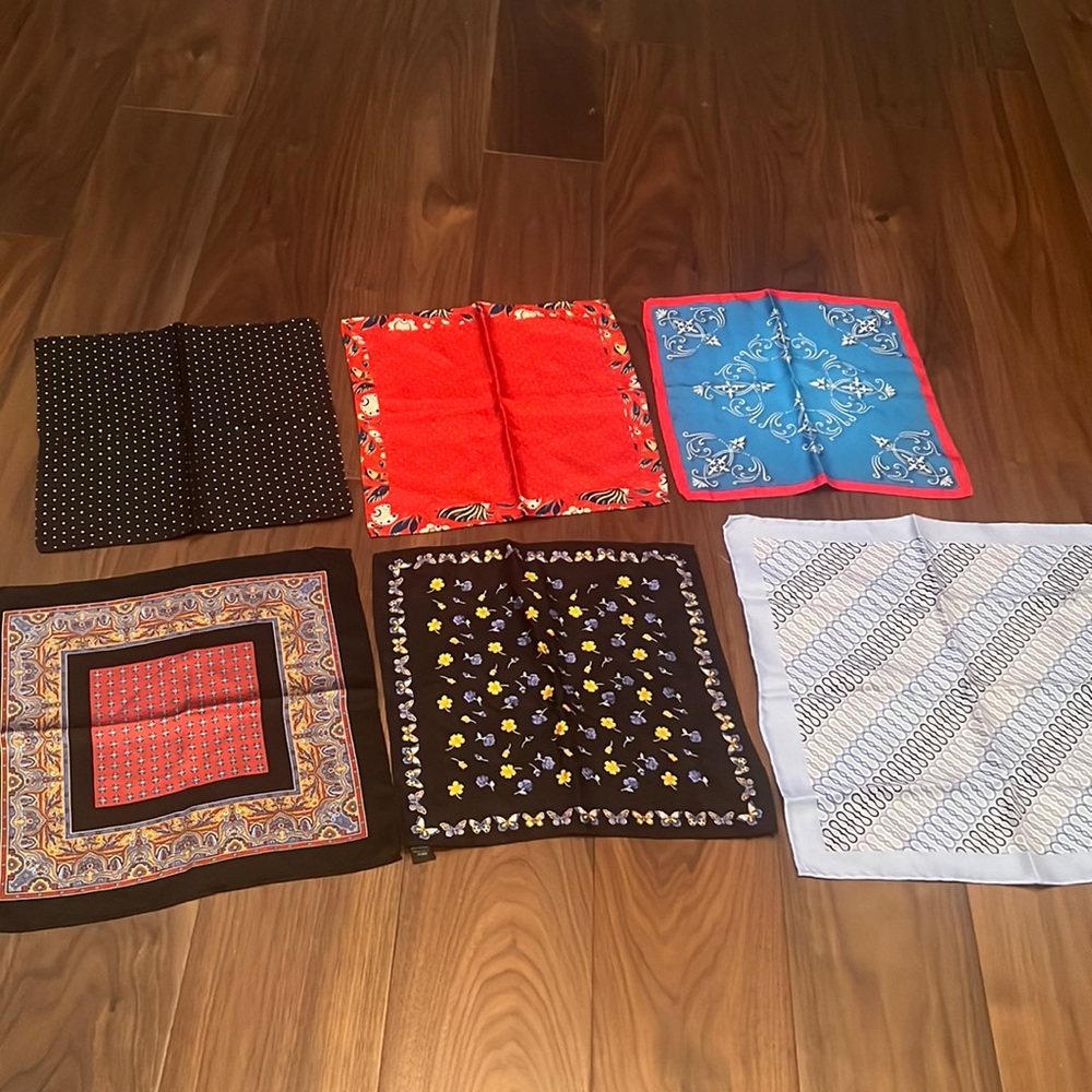 Set of 6 Pocket Squares